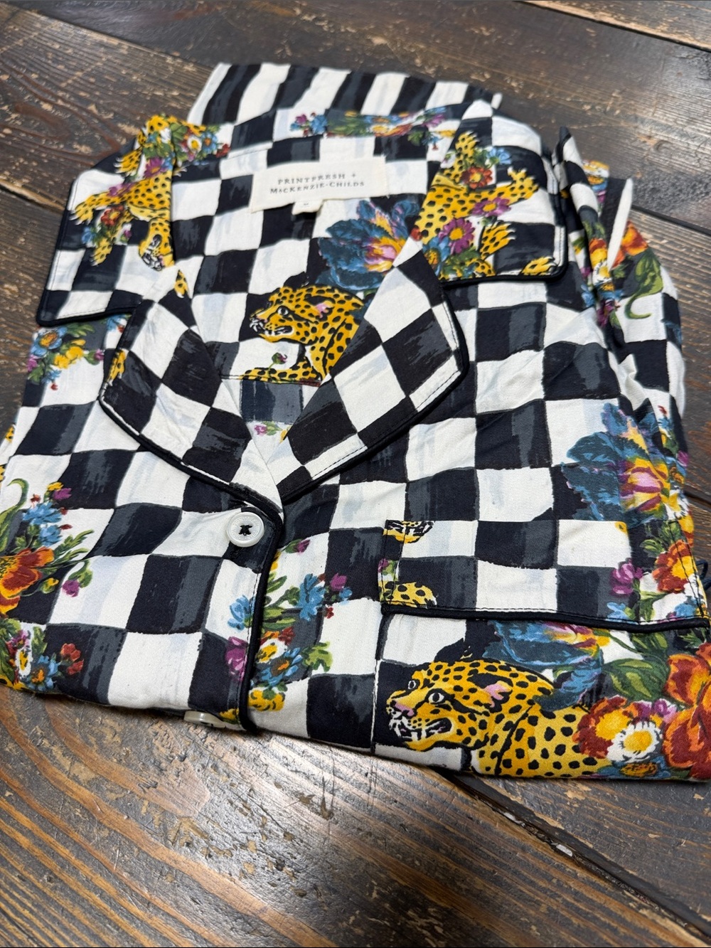 MacKenzie-Childs x Print Fresh Eco Satin SoHo Set in Bagheera print - Picture 7 of 14